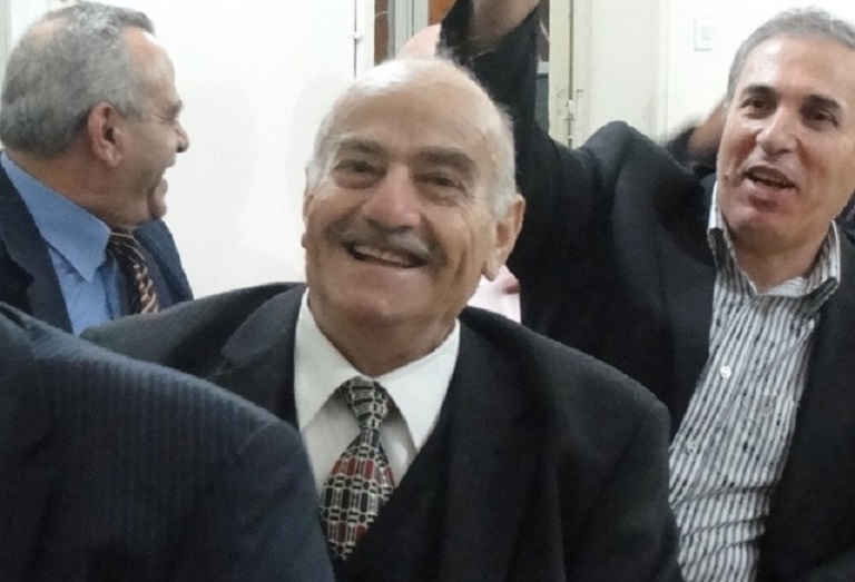 أبو ابراهيم محمد ابراهيم حجازي خلال إحدى الندوات في الخيام