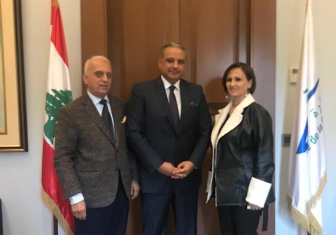 الشاعرة رانيا مرعي ووزير الثقافة القاضي محمد وسام المرتضى والاعلامي فؤاد رمضان