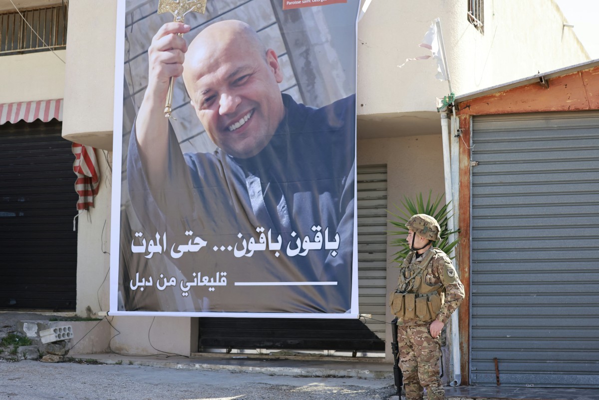 مقتل كاهن بلدة القليعة قبل أيام (ا ف ب)